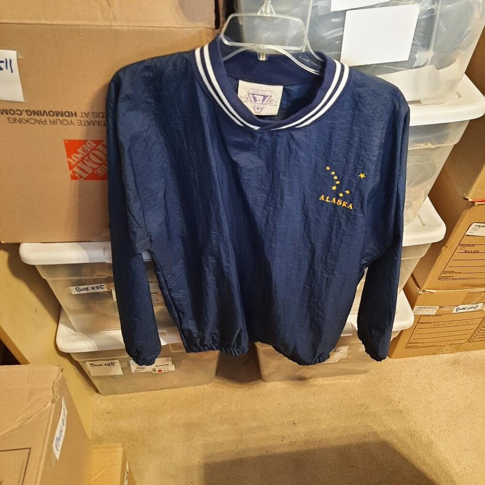 NEW ! Vintage Arctic Image Alaska Cruise Line Sweatshirt Navy Blue Size M